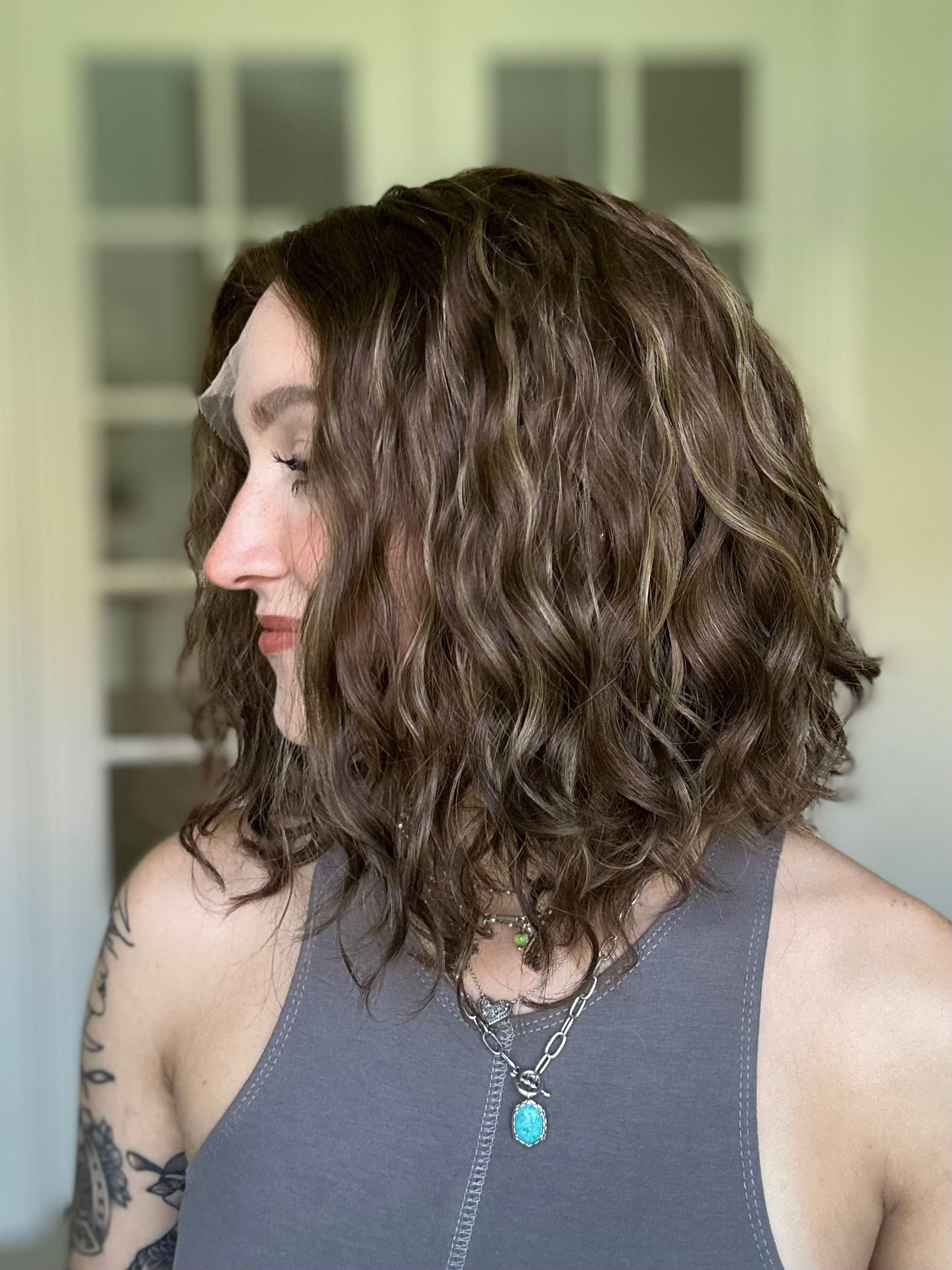 &quot;Wren&quot; Wavy Lace Top Wig (M)