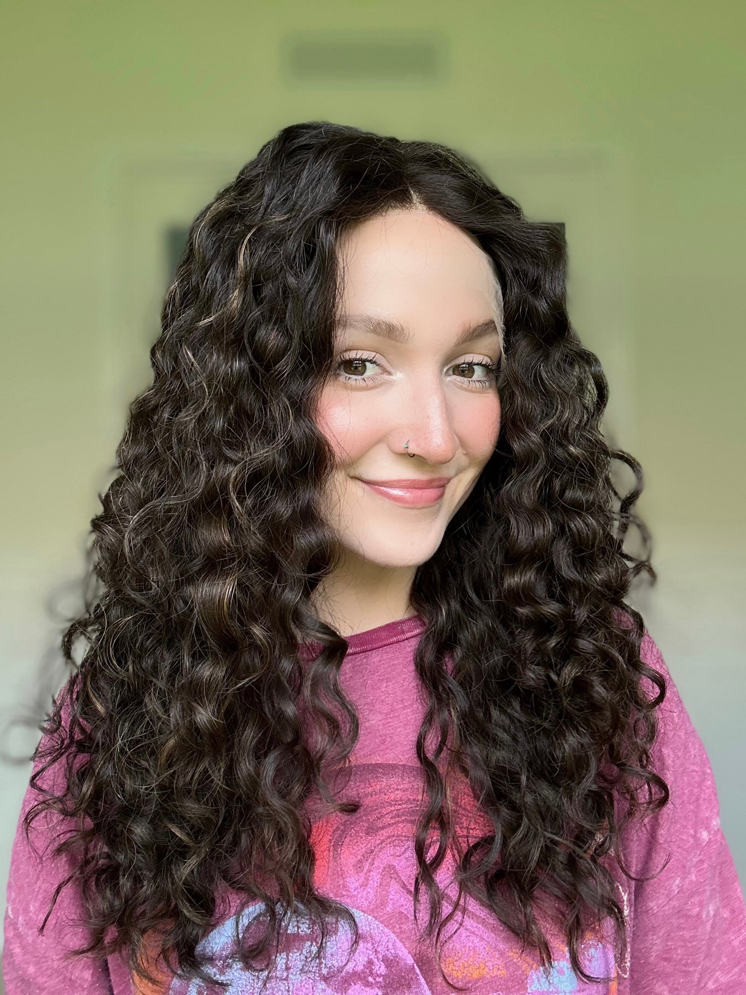 &quot;Naia&quot; Curly Lace Top Wig (M)