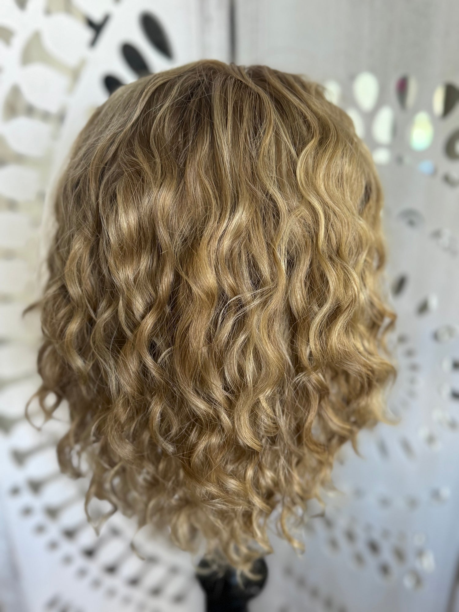 &quot;Marina&quot; Fully Hand Tied Curly Lace Top Wig (M)