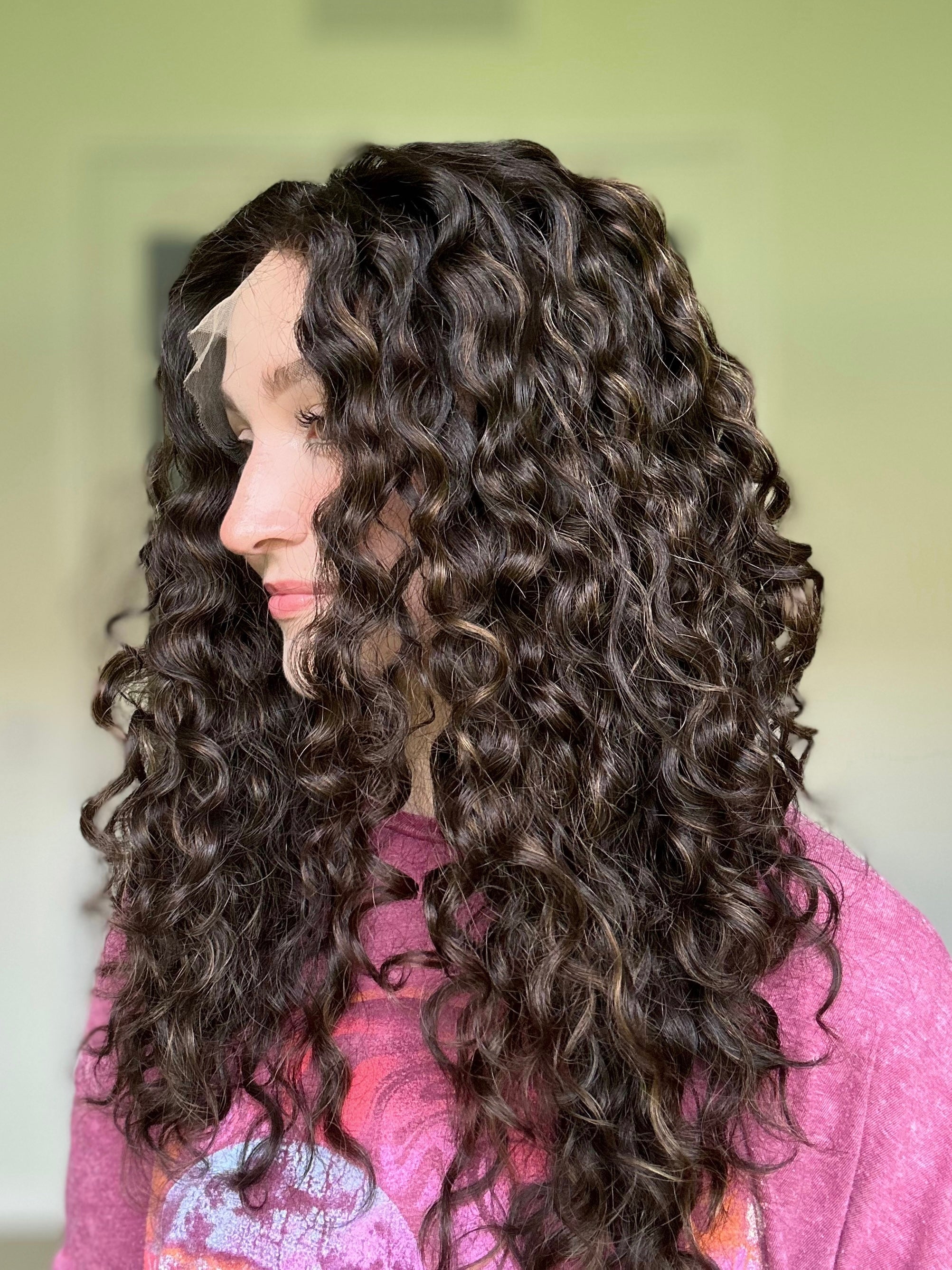 &quot;Naia&quot; Curly Lace Top Wig (M)