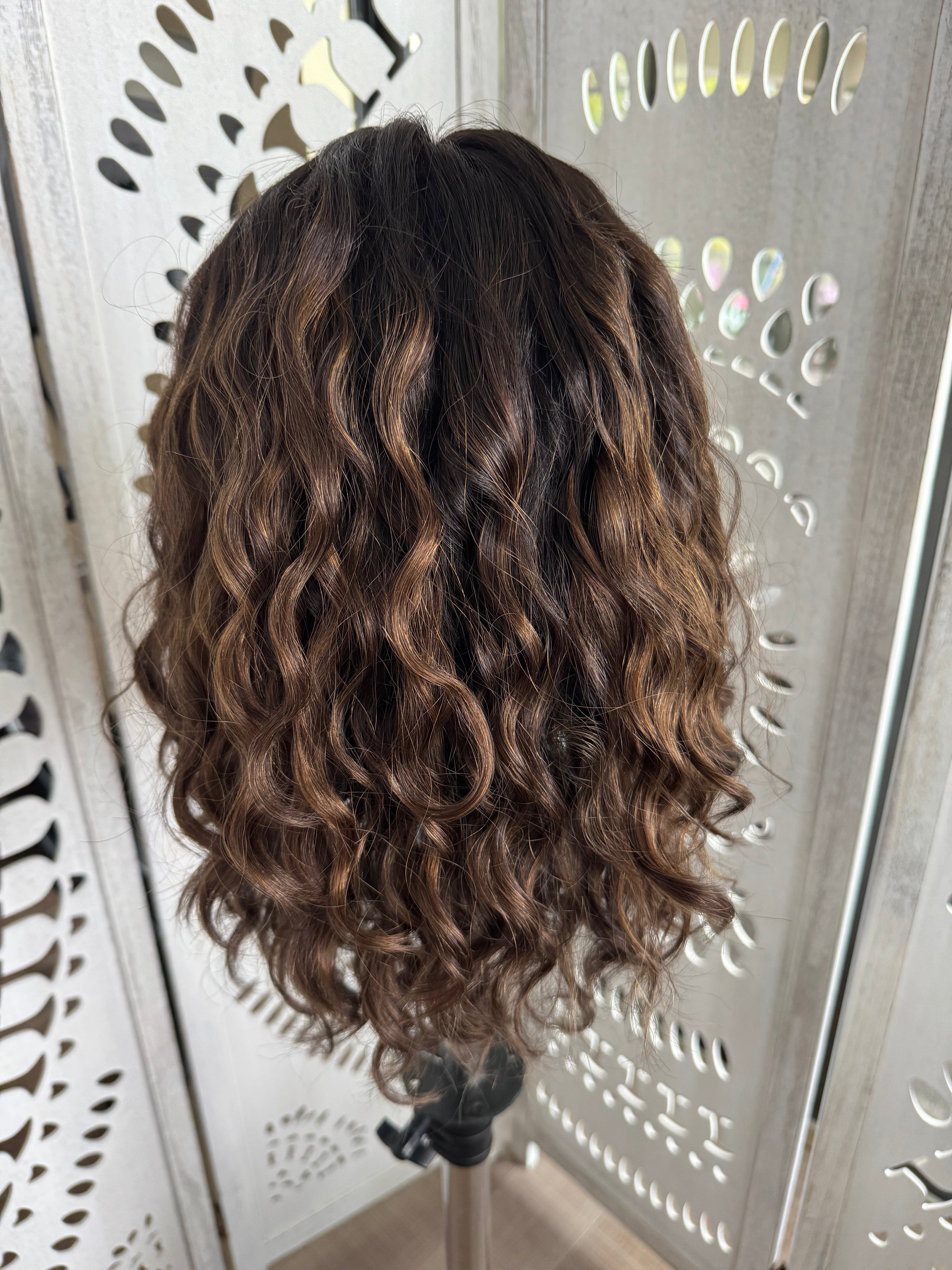 &quot;Delmare&quot;  Fully Hand Tied Curly Lace Top Wig (S)